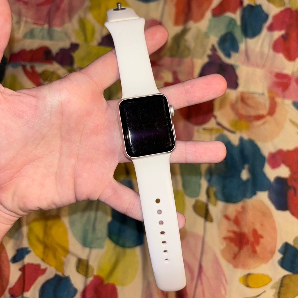 Apple Watch series three with seven bands